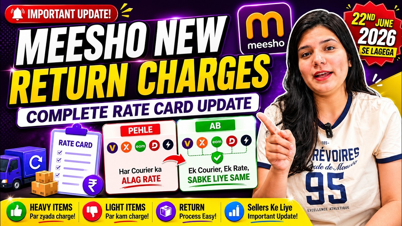 Meesho New Return Charges Update 2026 |Reverse Shipping Rate Card Explained | Sellerlmportant Update
