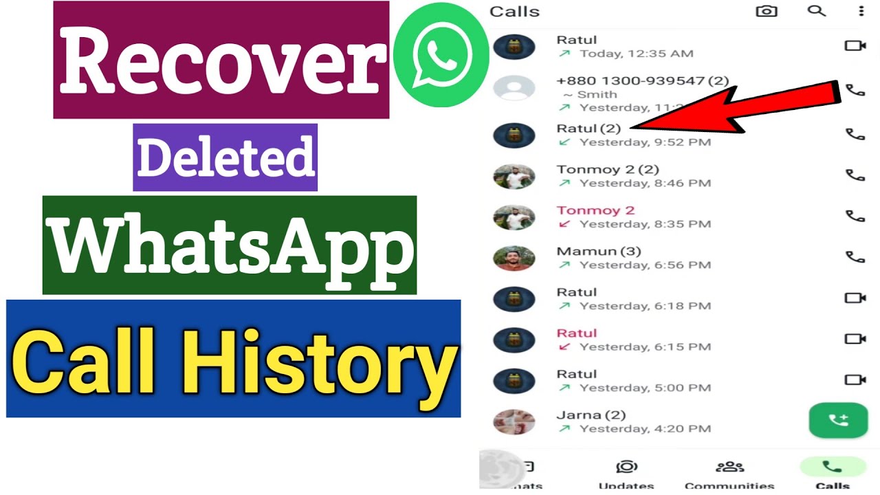 Восстановление истории звонков WhatsApp | Восстановление истории звонков WhatsApp