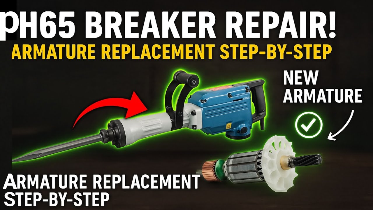 16KG Breaker Machine Armature Problem | कैसे ठीक करें? Repair Heavy Duty Machine #ph65 #hiltihammer