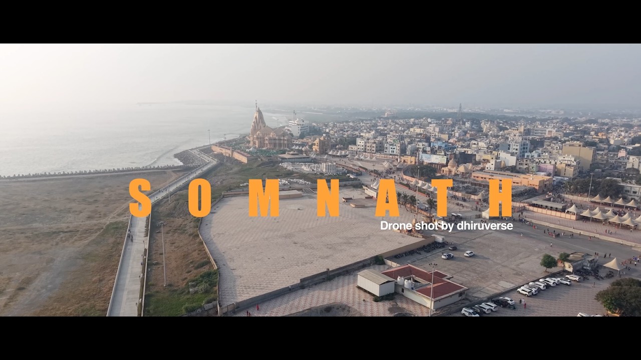Drone View of Somnath Temple | First Jyotirlinga of Lord Shiva | 4K Aerial | Somnath Temple
