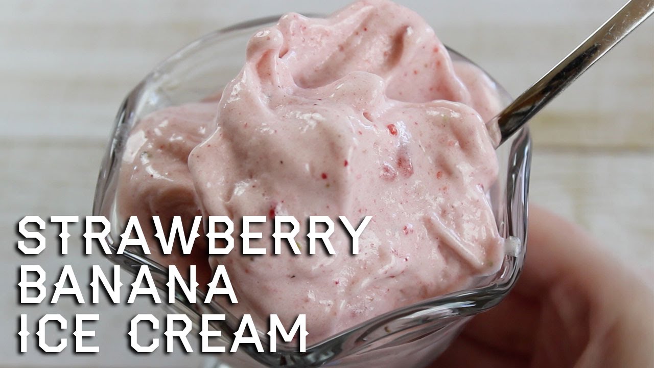 Strawberry Banana Ice Cream Recipe | parejeda