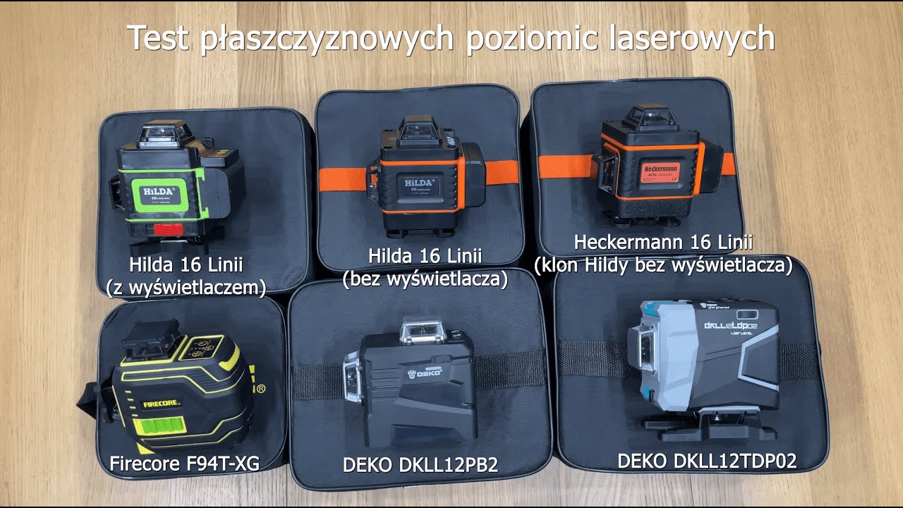 Test poziomic laserowych HILDA (HECKERMANN XTECH) | FIRECORE F94T-XG | DEKO DKLL12PB2 DKLL12TDP02