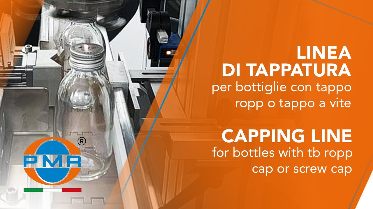 LINEA DI TAPPATURA PER BOTTIGLIE CON TAPPO ROPP O TAPPO A VITE