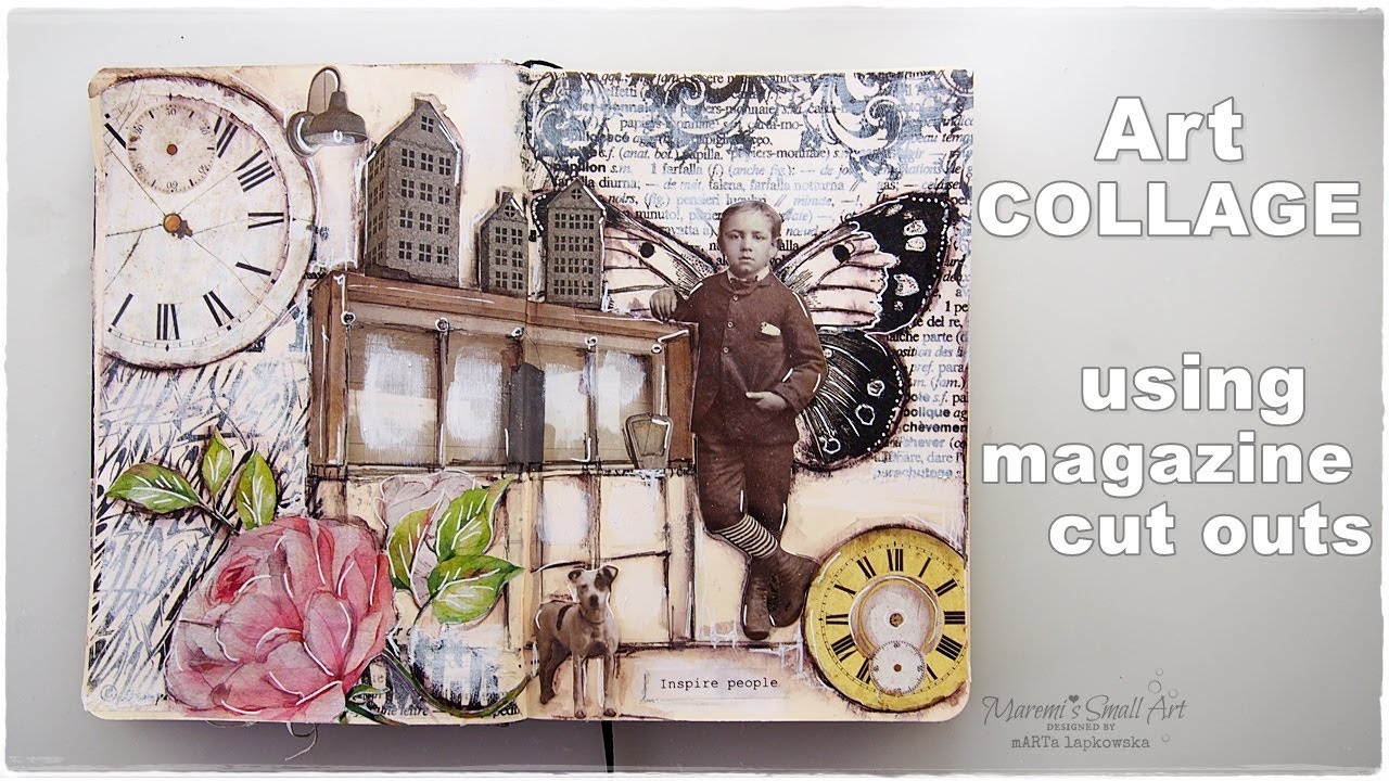 Как создать коллаж из вырезок из журналов: видеоинструкция по процессу ♡ Maremi's Small Art ♡