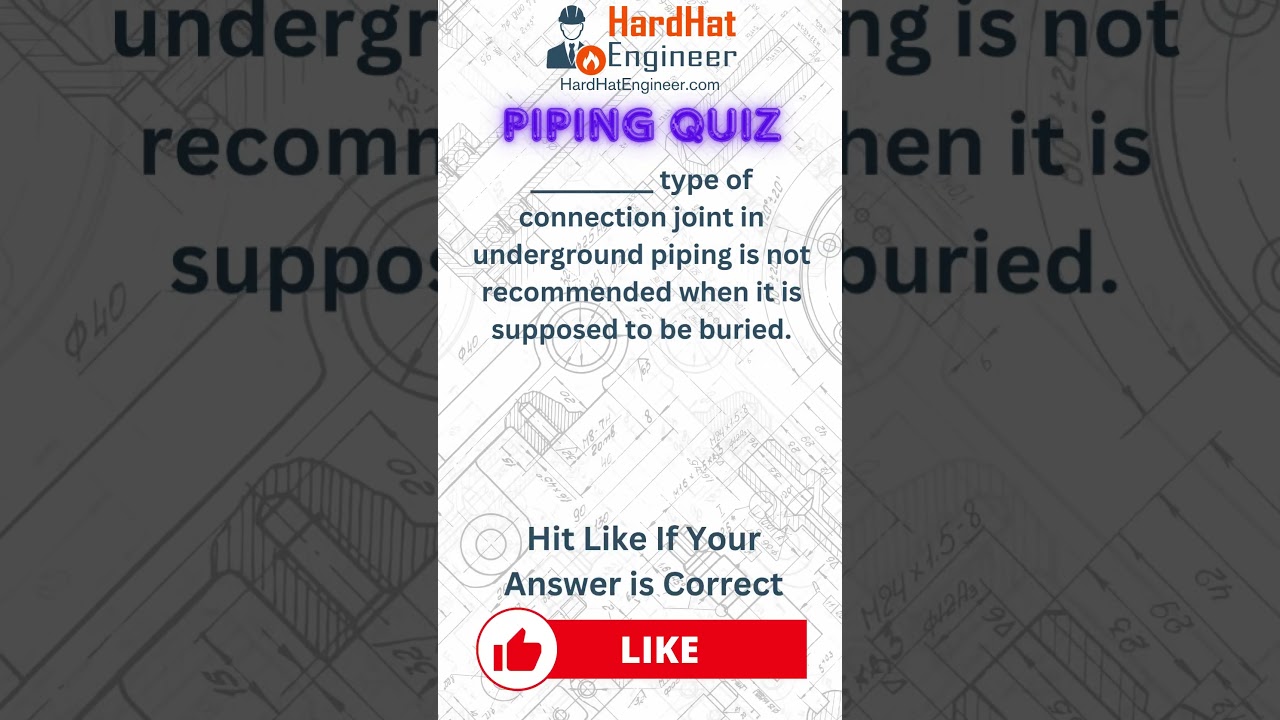 Piping Interview Question-2 (Not recommended for underground piping is?