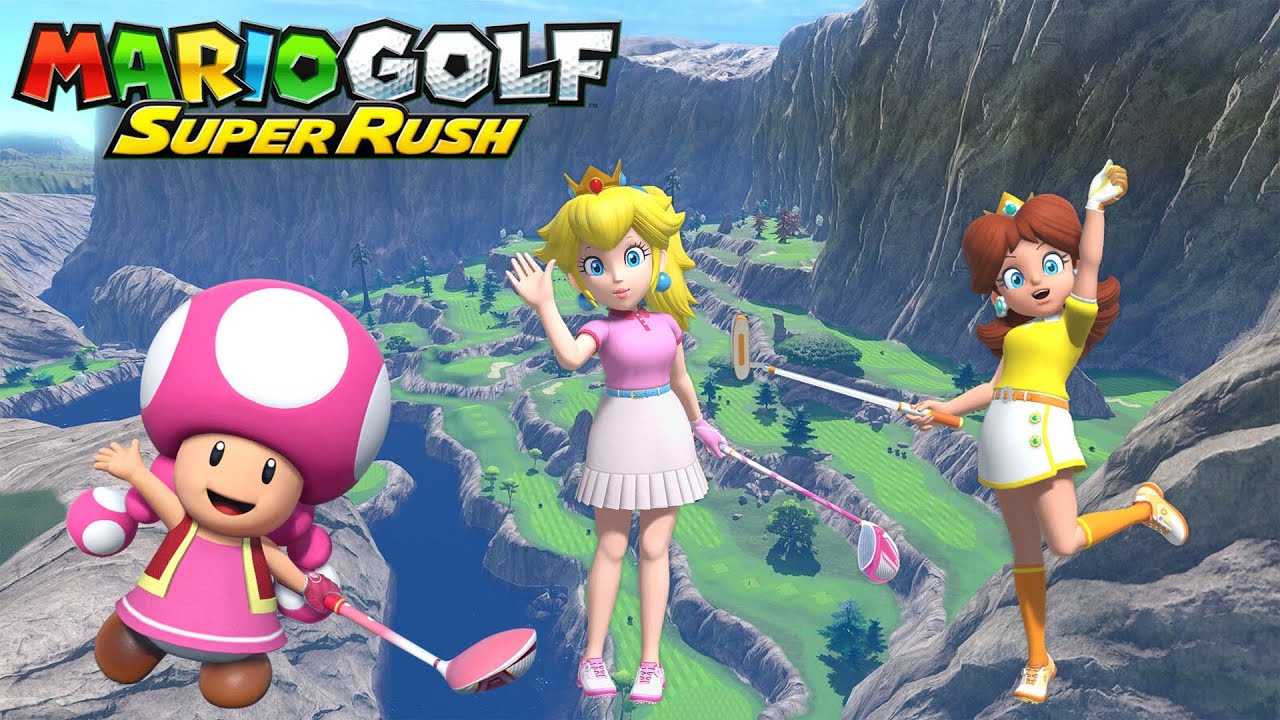 Mario Golf: Super Rush - Toadette vs Peach vs Daisy - Ridgerock Lake