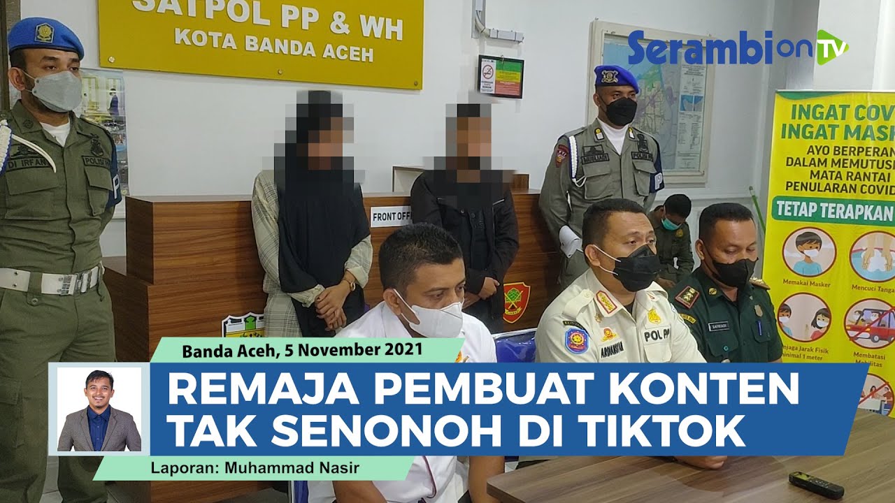 Satpol PP dan WH Banda Aceh Amankan Dua Remaja Pembuat Konten Video tak Senonoh di TikTok