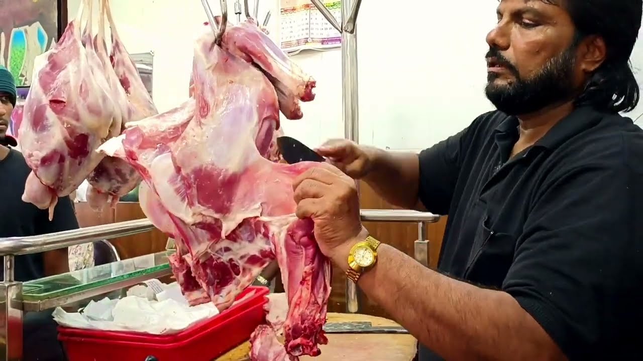 BIGG BOSS TAHIR BHAI || TAJ MUTTON 🔪CUTTING PART-3 V PURAM  HYD