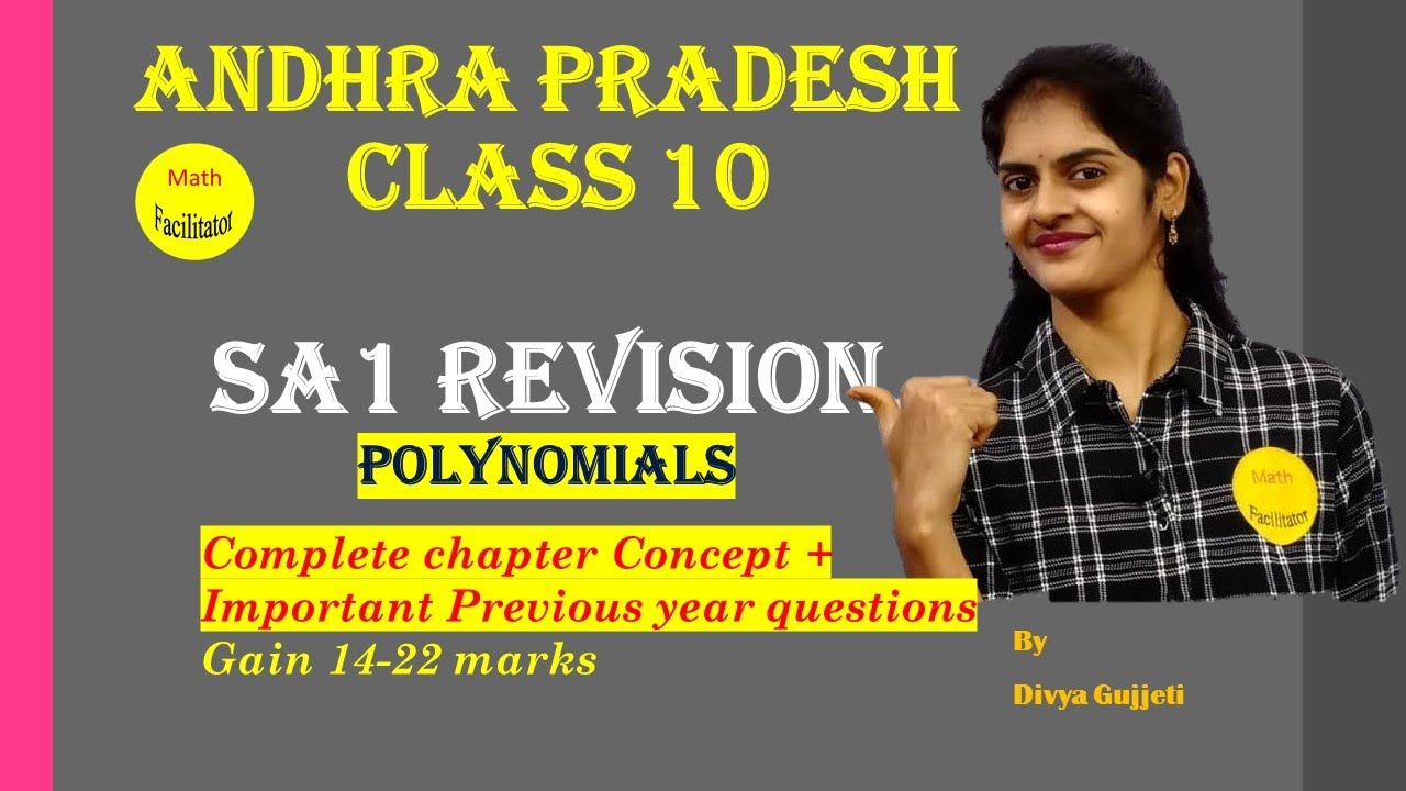 Class 10 Polynomials Important questions & Revision of SA1 Part 2| Andhra Pradesh
