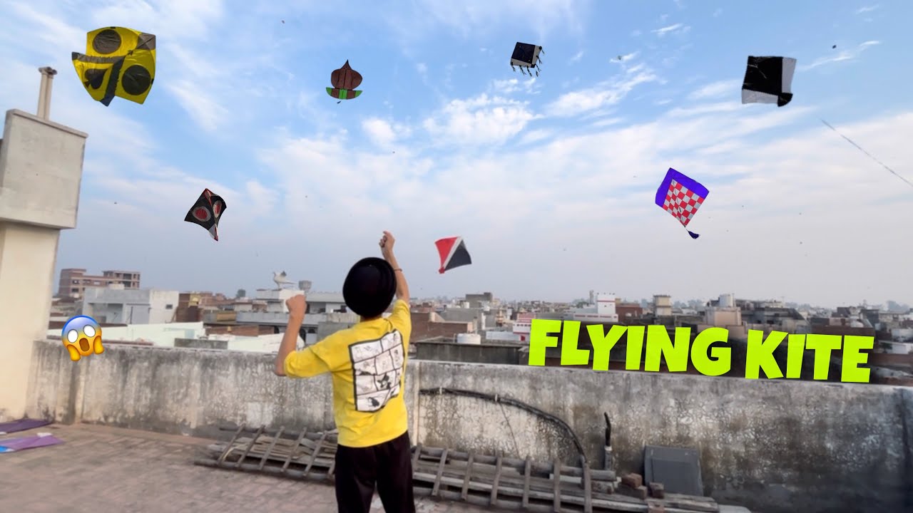 FLYING KITES ON SUNDAY 😍 BLACK PANTHER GATTU ਬੇਕਾਰ 🤬HAWA FULL TEJ 