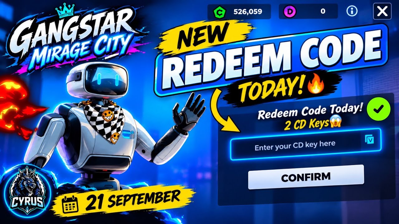 Gangster Mirage City NEW Redeem Code TODAY - 2 Cd Keys 🔥| 21 September 2026