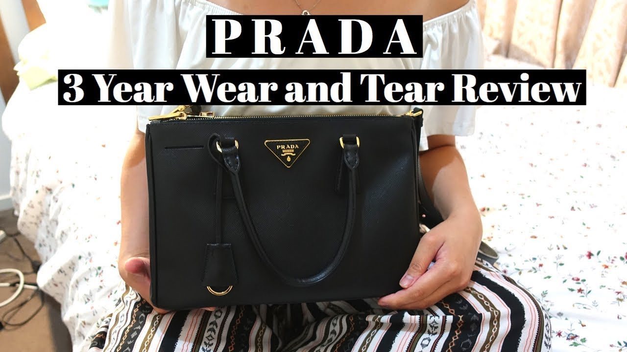 PRADA SAFFIANO DOUBLE ZIP LUX TOTE - 3 YEAR REVIEW | Wear and tear and What's in my bag