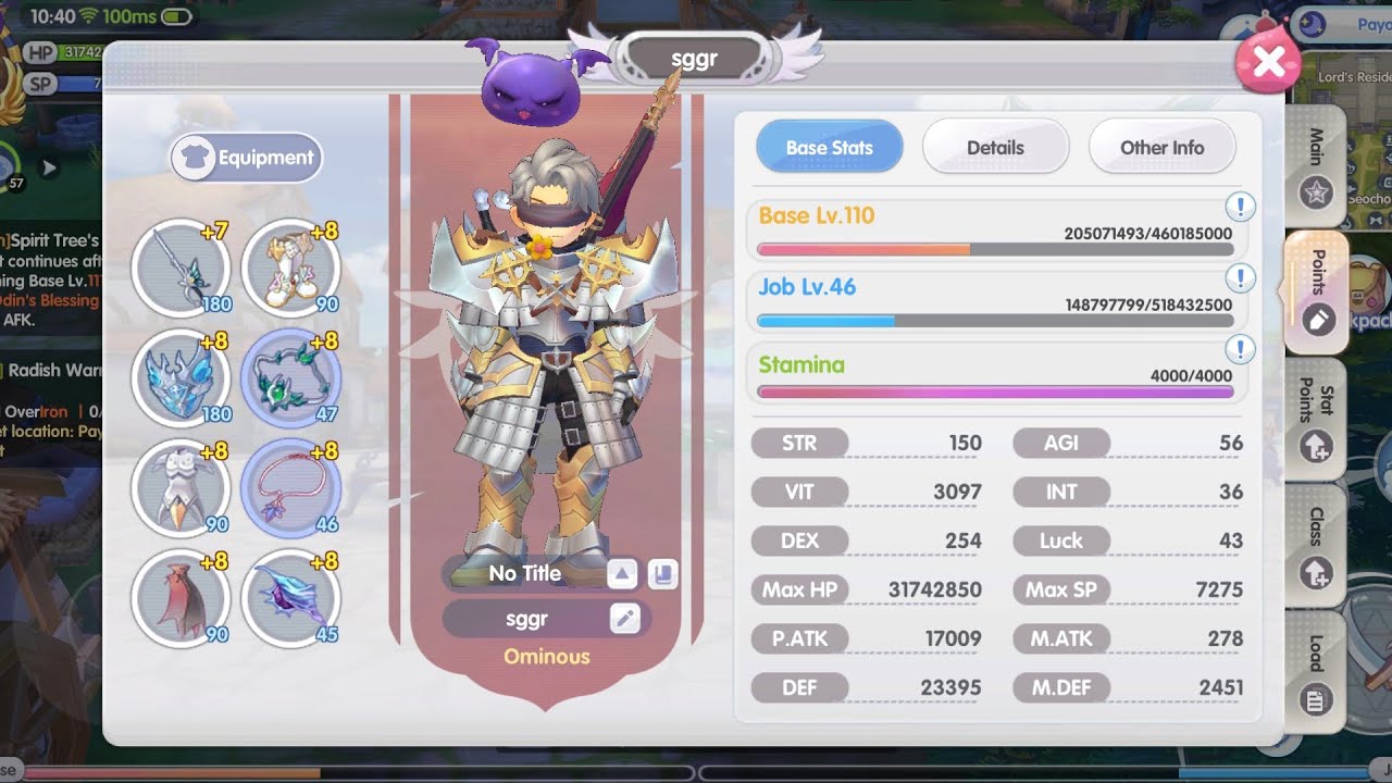 [ROX] f2p Royal Guard equips and stats PVP 3.0 | 110 set | March 2023 progress