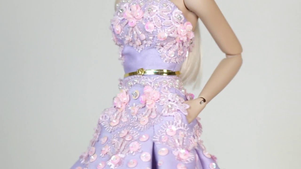 DeMuse Doll in Lavender Embelishment Gown