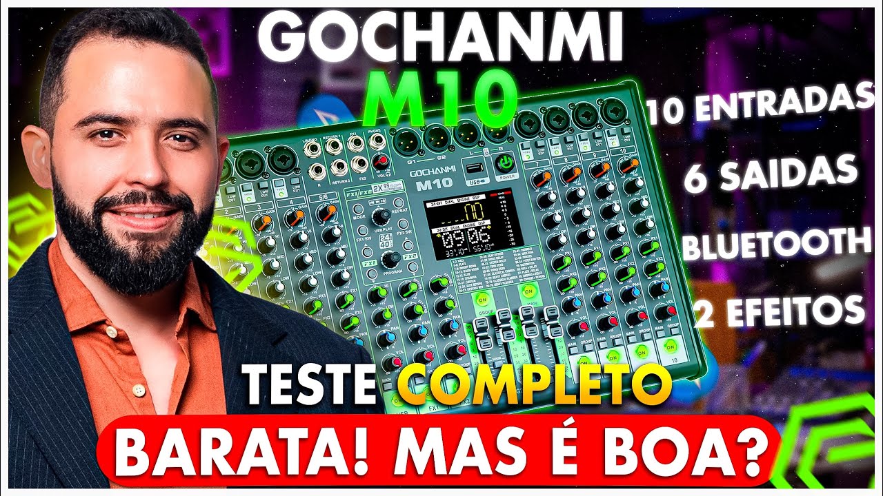 Mesa de Som COMPLETA, BOA e BARATA - Gochanmi M10 (Testes FINAIS)