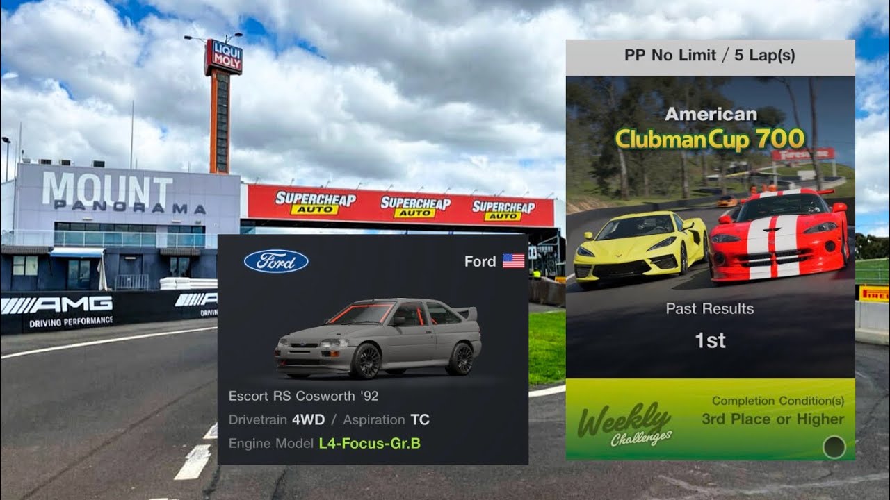 Gran Turismo 7 | Weekly challenges | Ford Escort '97 engine Swap L4-Focus-Gr.B |