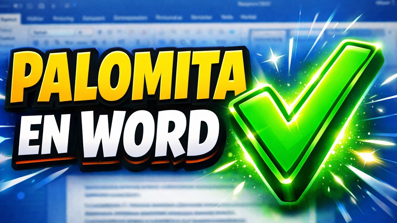 Cómo INSERTAR el SÍMBOLO de PALOMITA o CHECK en WORD ✔️☑️✅