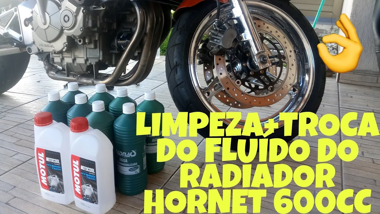 [FAÇA-EM-CASA]-LIMPEZA+TROCA DE FLUÍDO DO RADIADOR-HORNET 600