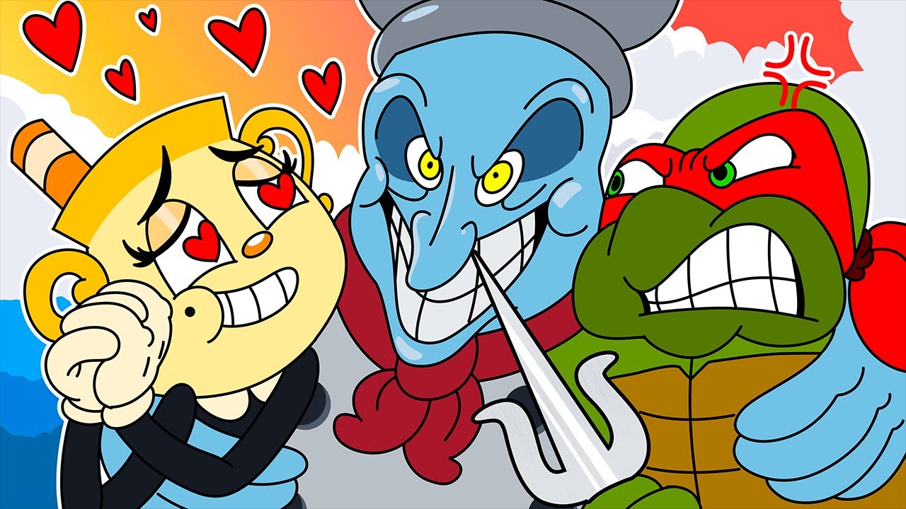 CUPHEAD vs TMNT - The Movie (3D Animation Teenage Mutant Ninja Turtles DLC Delicious Last Course)