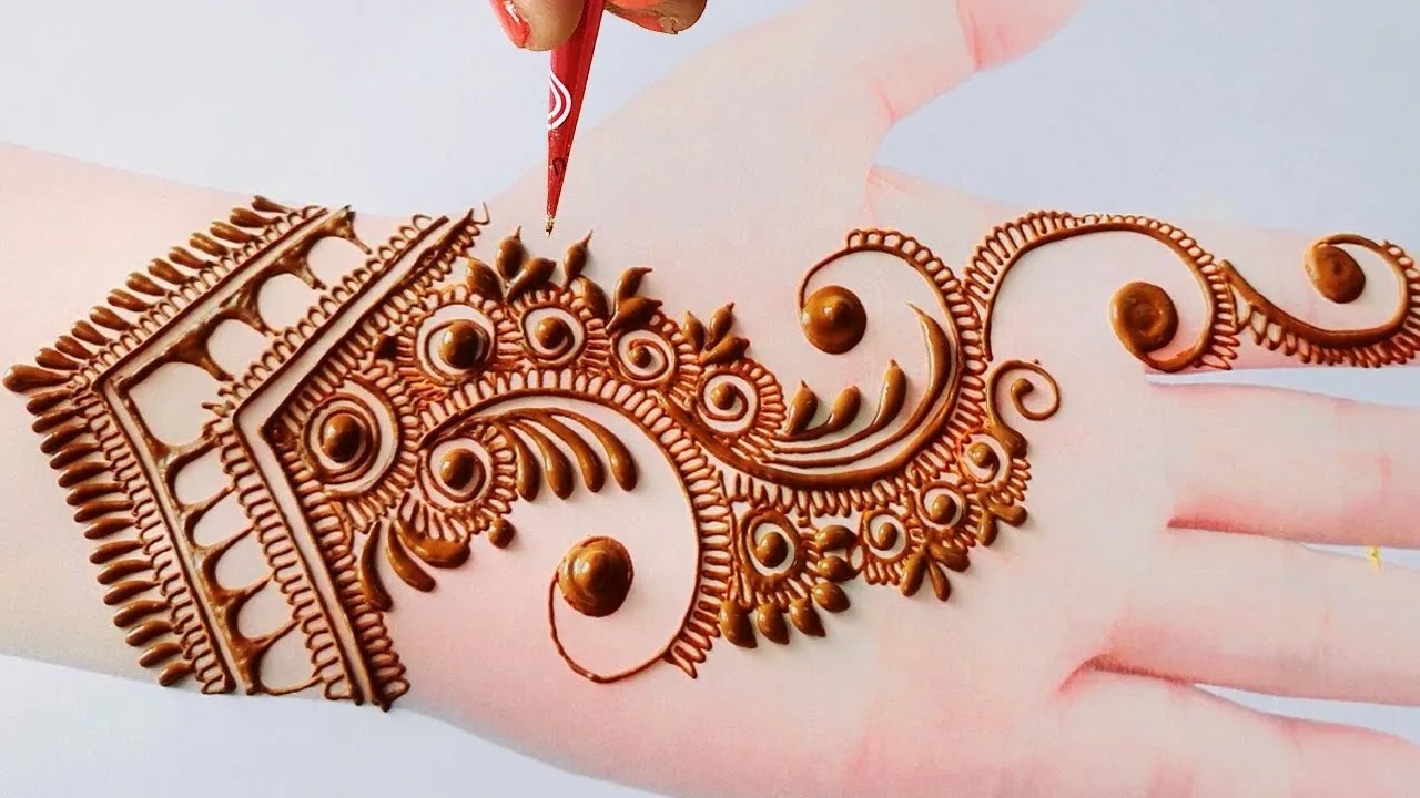 Wow❤️❤️2 Front Hand Mehndi Designs | Simple Mehandi designs 2023 | Ganpati Special Mehndi Design