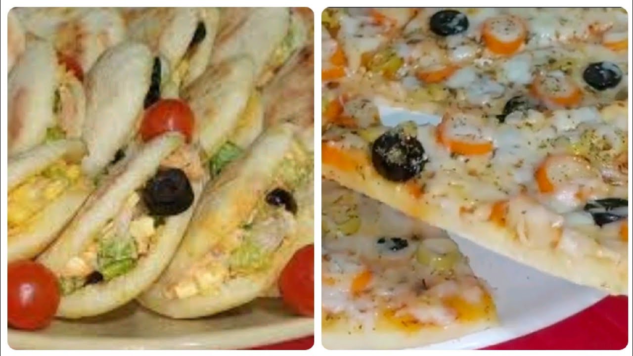 من عجينة وحدة خرجي 2 أشكال من المالح تيعشقهم الكل فمائدة فطور رمضان ميني بطبوط   و بيتزا 👌😍