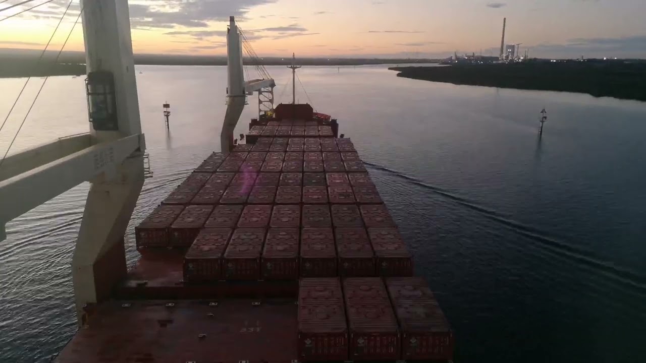 When darkness turns to light. Port Pirie arrival.