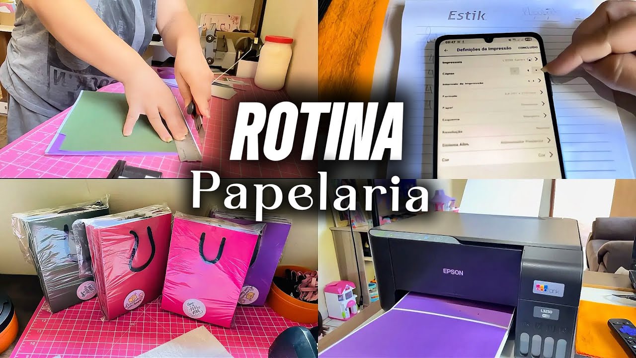 ROTINA NA PAPELARIA PERSONALIZADA | produção de sacolas,bate papo,arquivos