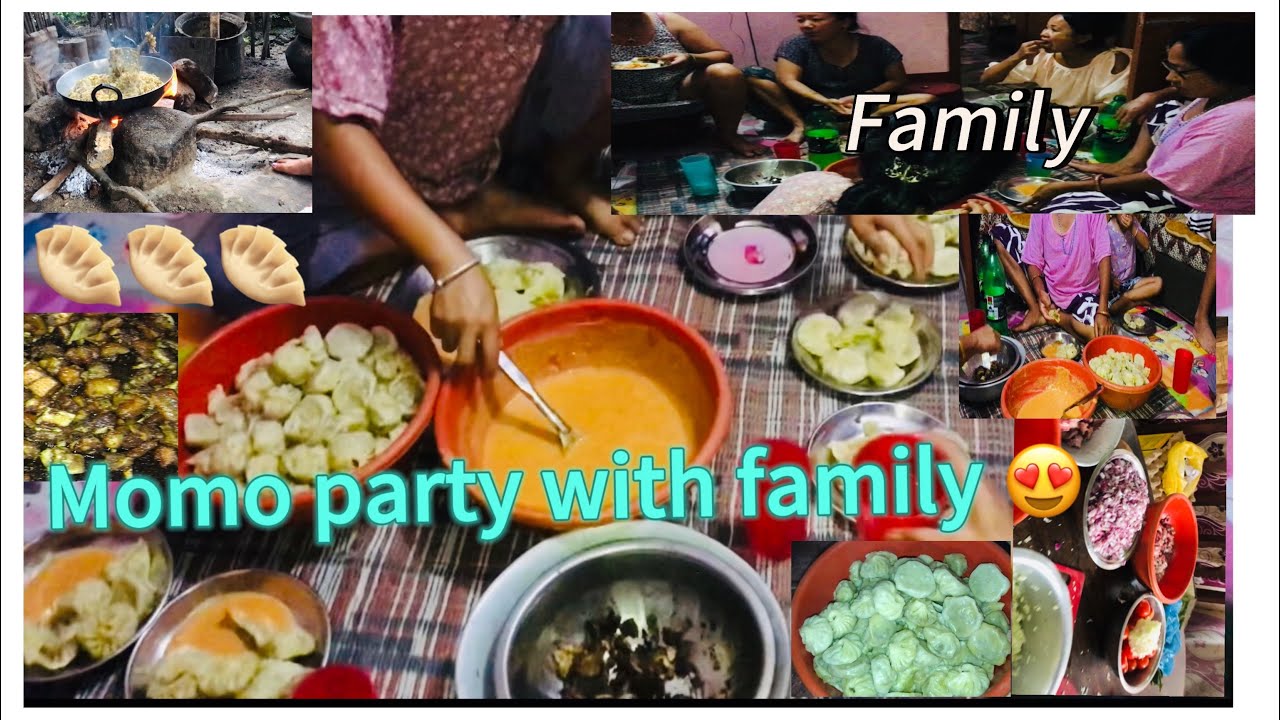 Momo party with family 🥰🥟😋#enjoy #food enjoy every moment ✨saboi jana le herdinu hola🙏