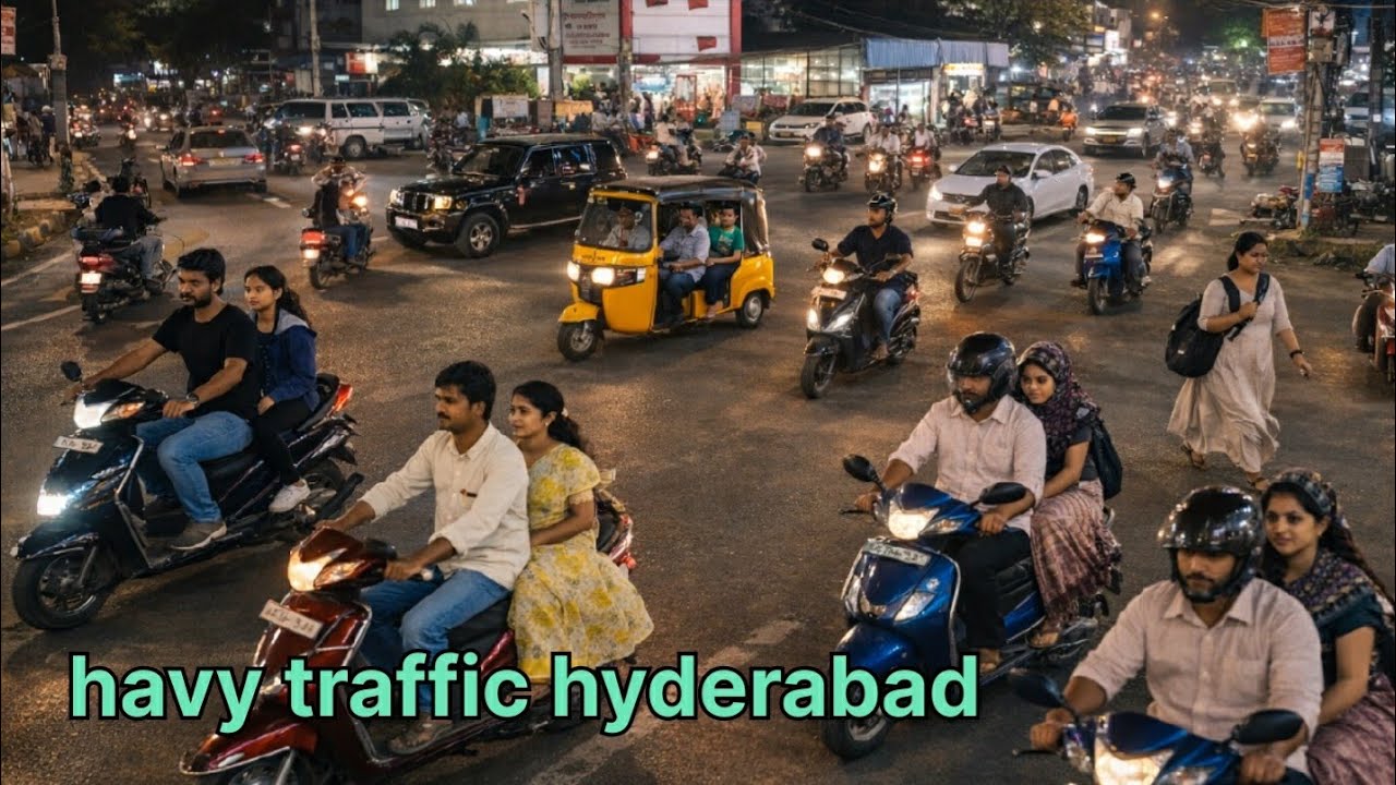 Havy traffic at hydrabad poeple #traffic #hyderabad #youtube #yt 