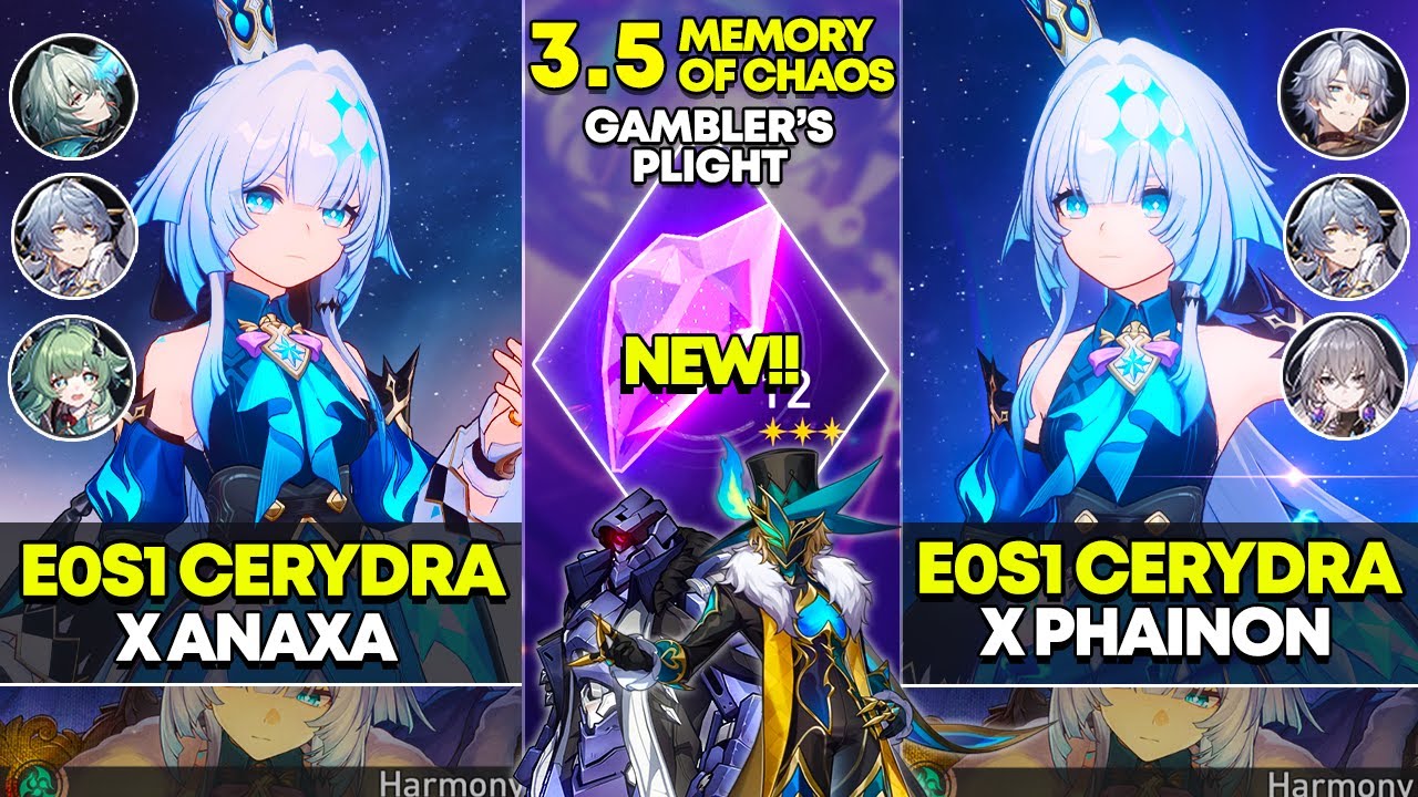 E0S1 Cerydra x Anaxa & E0S1 Cerydra x Phainon | Memory of Chaos 12 | Honkai Star Rail 3.5