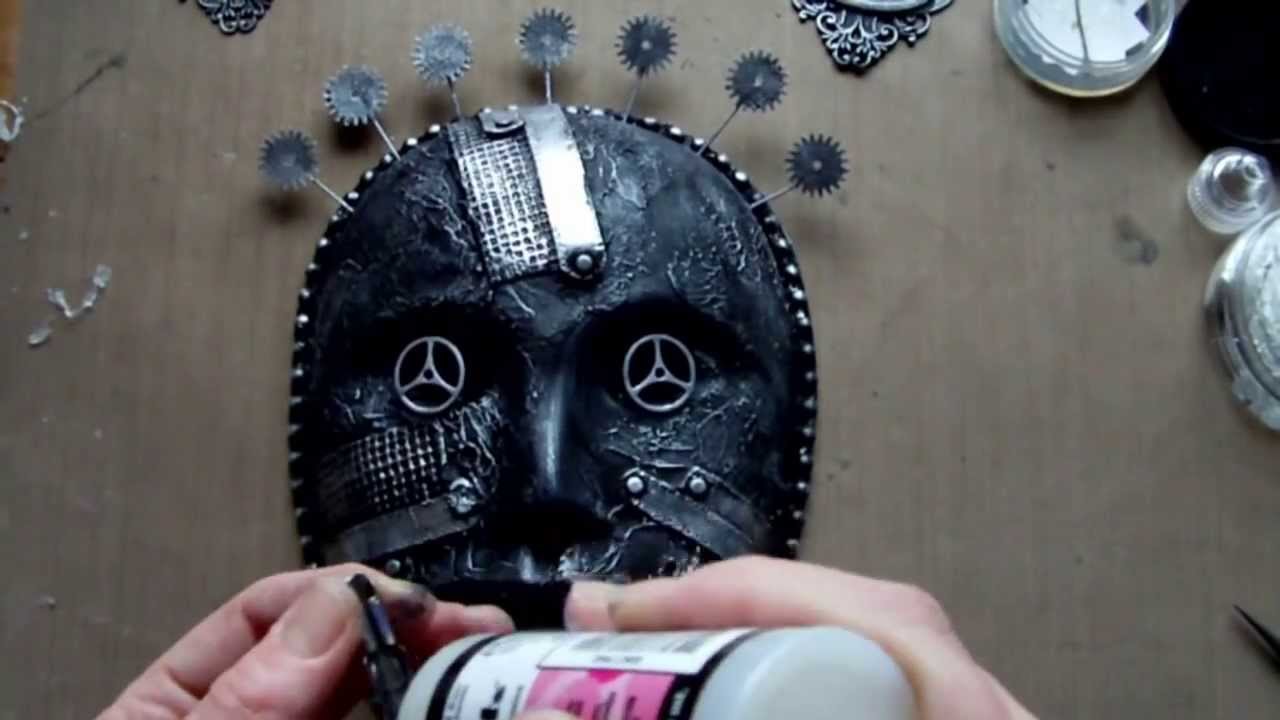 Mixed Media Art - Steampunk Altered Mask