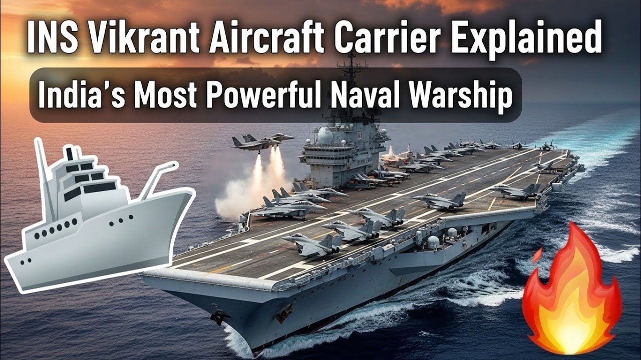 INS Vikrant Aircraft Carrier Explained | India&rsquo;s Most Powerful Naval Warship 🚢🔥
