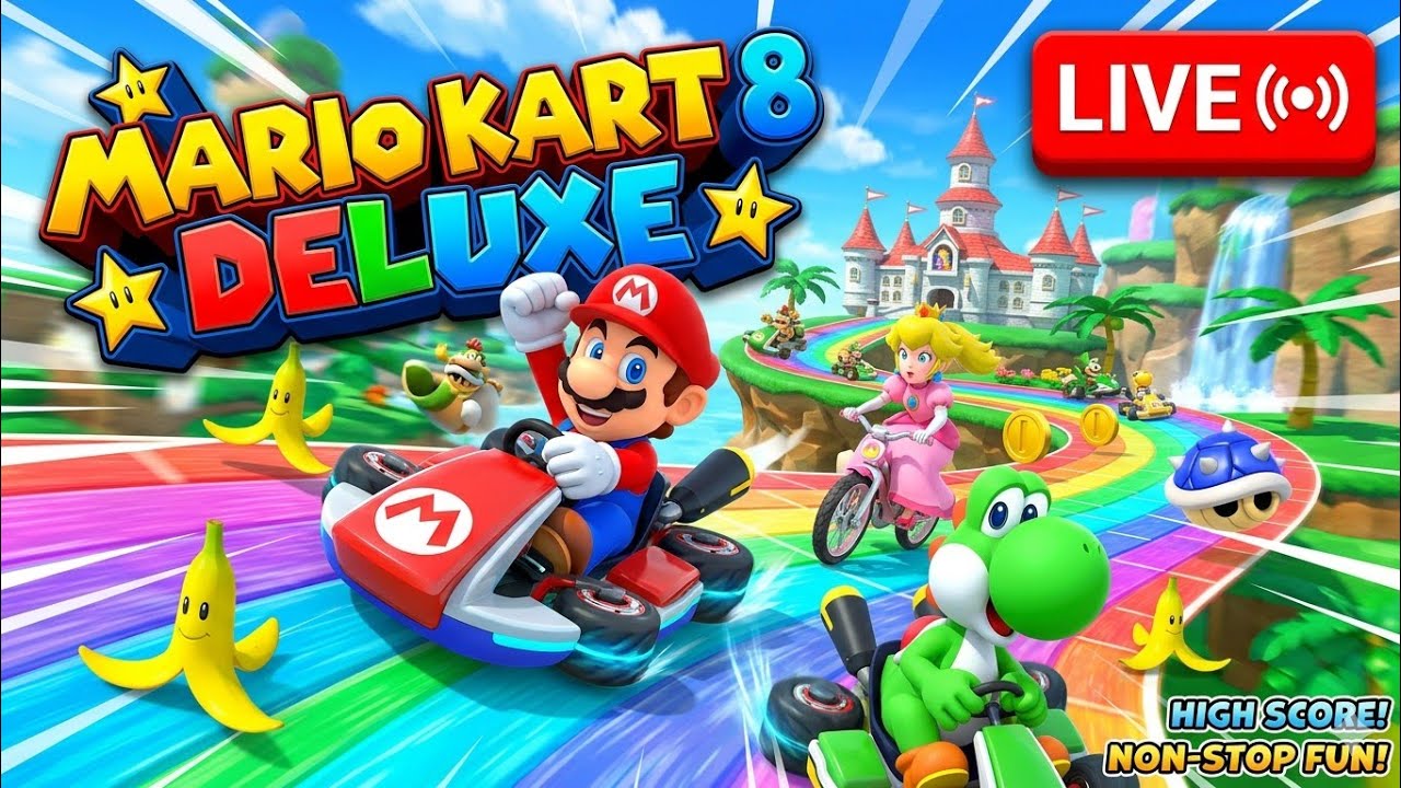 Mario Kart 8 Deluxe Live Stream with Viewers