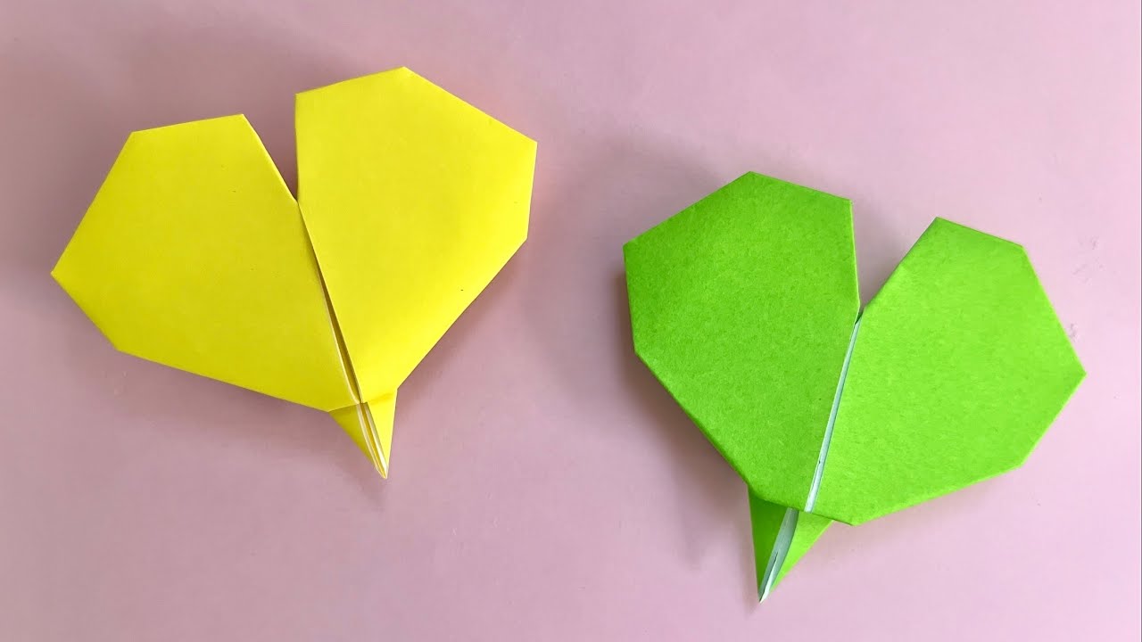 【折り紙】 超簡単！可愛い イチョウの葉の折り方 Origami Easy Ginkgo Leaf Paper Craft DIY 落ち葉 秋の折り紙