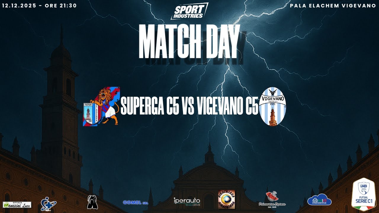 SUPERGA C5 🆚​ VIGEVANO C5 - SERIE C1 2025/2026 |ANDATA| 📺