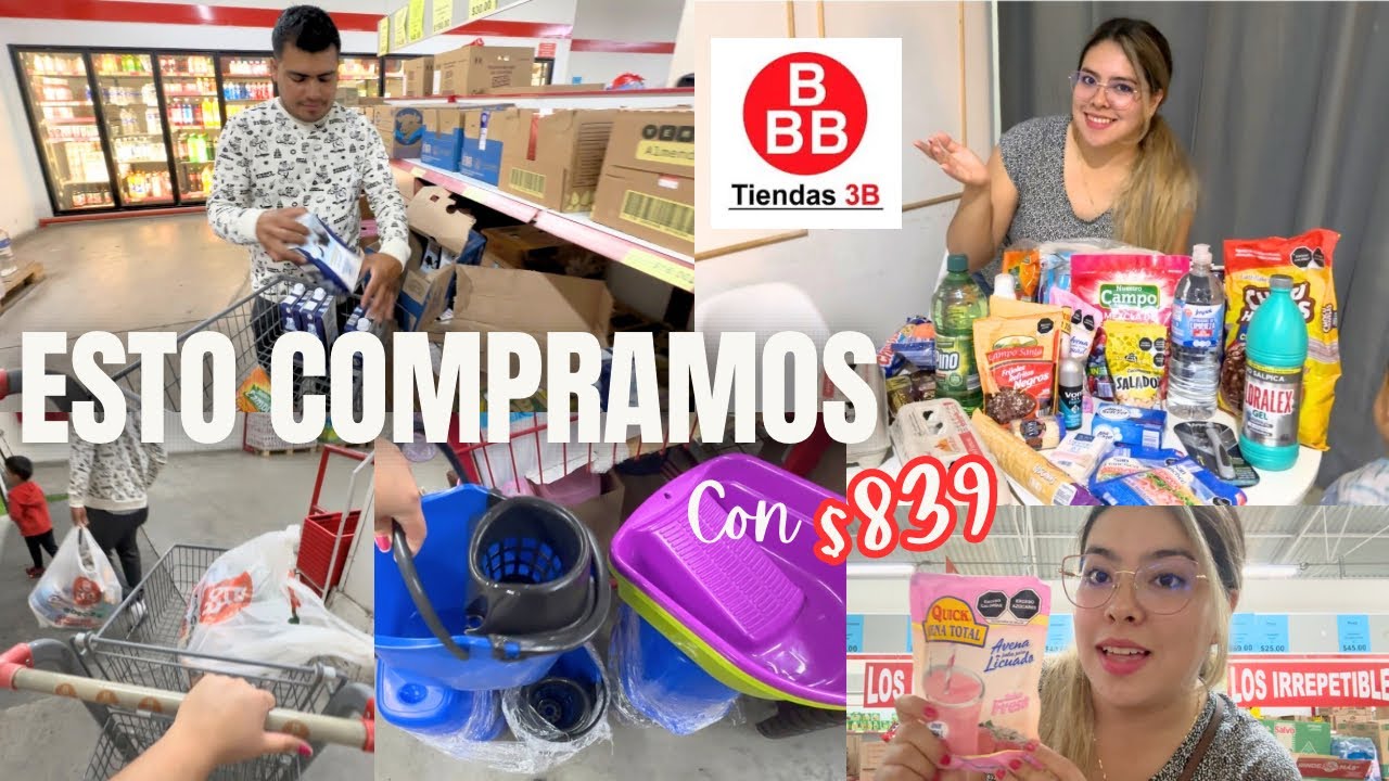COMPRANDO DESPENSA CON $830🛒 en TIENDAS 3B✅| Yary Balher