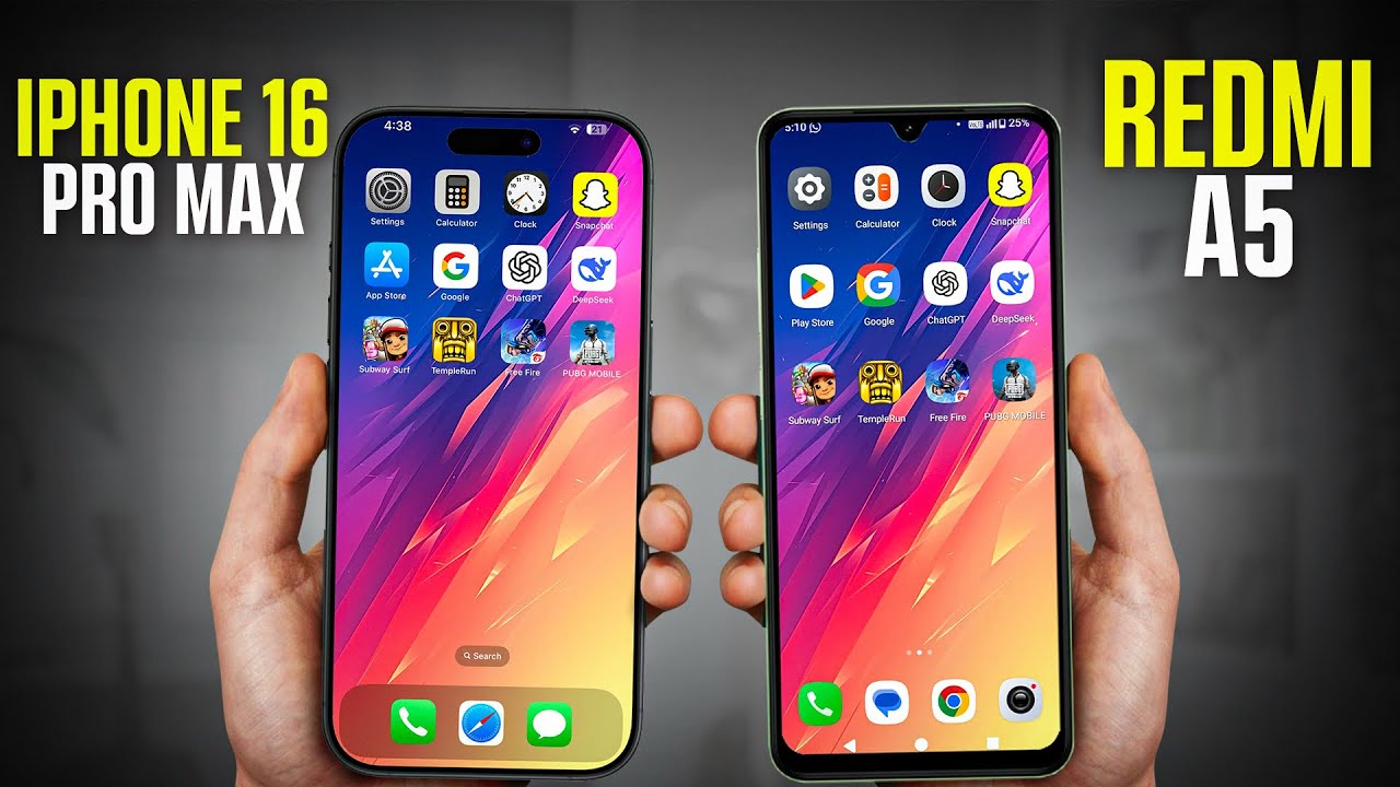 iPhone 16 PRO MAX vs Redmi A5 - Speed and Performance Test
