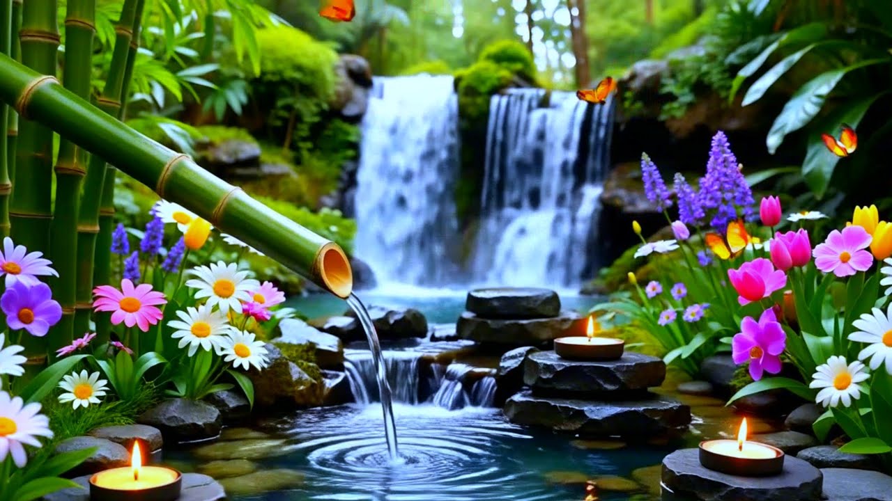 Relax Your Mind in Minutes 🌿 Bamboo Water Fountain & Spa Relaxing Music