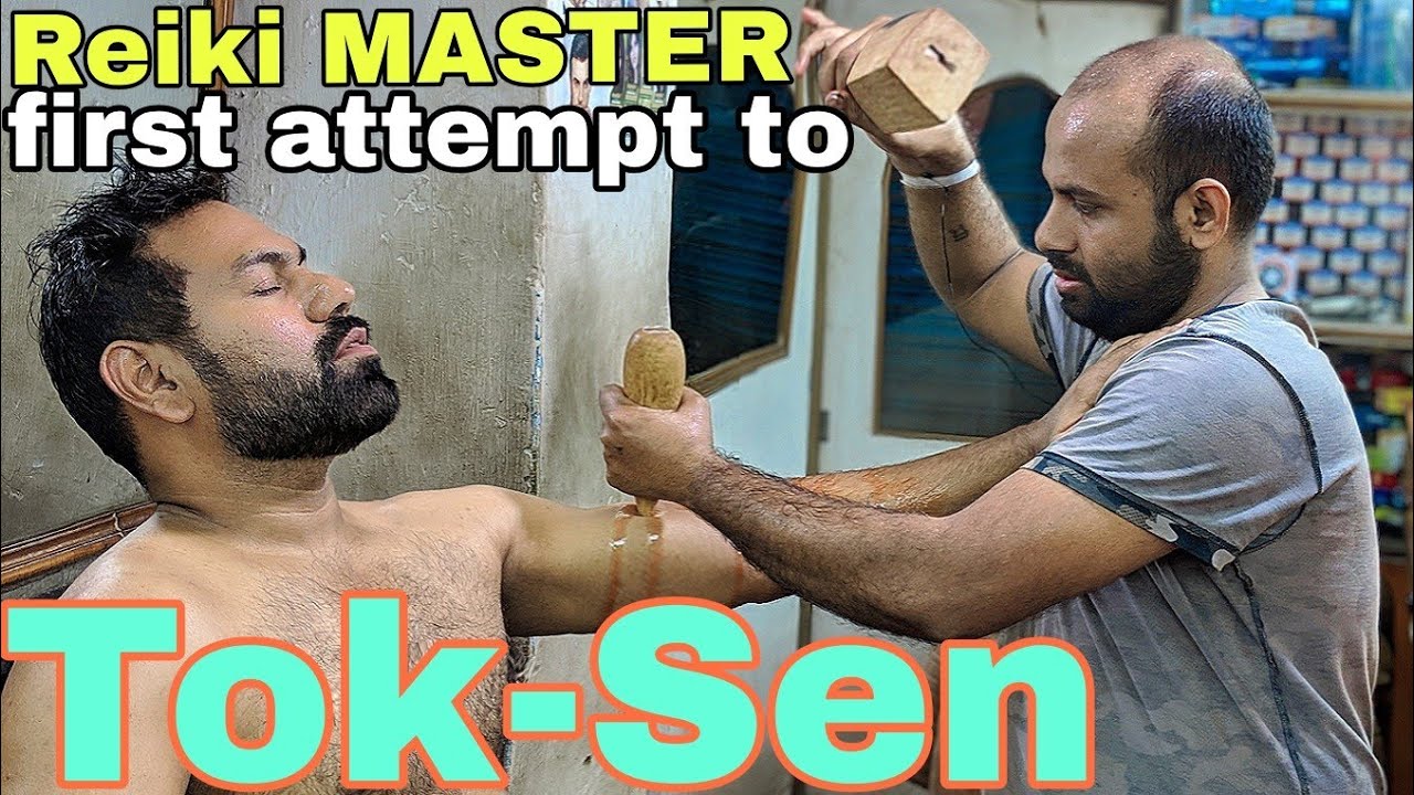 Reiki master Tok-Sen head massage, neck, arms, back massage ASMR videos.