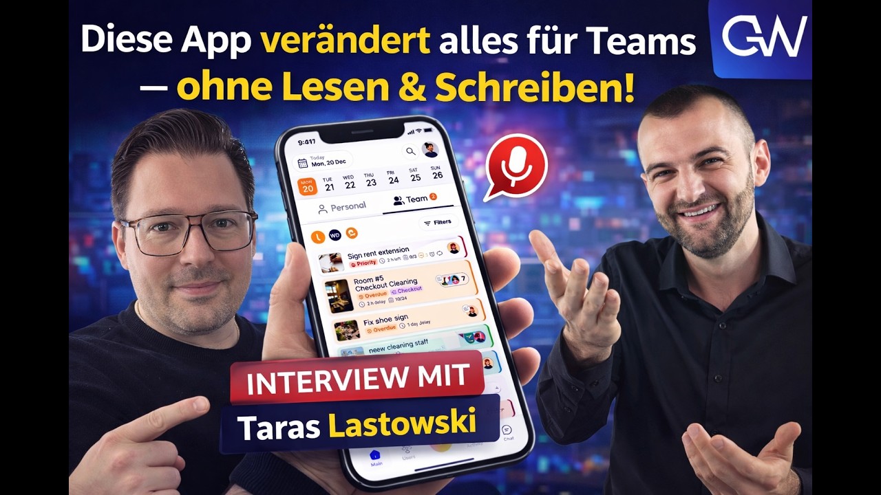 Diese App verändert alles für Teams – ohne Lesen & Schreiben! tasa.app Interview mit Taras Lastowski