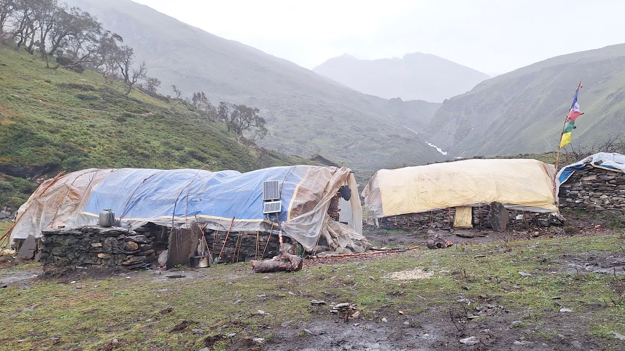 Most Peaceful And Relaxing Nepali Mountain Village Life in Rainy Time | Naturally Beautiful Village