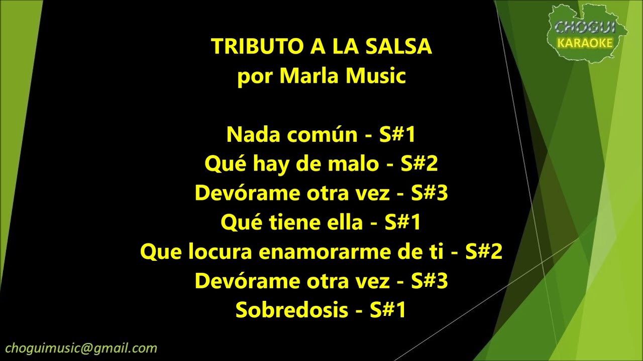 Marla Music - Tributo a la salsa (Karaoke/Pista)