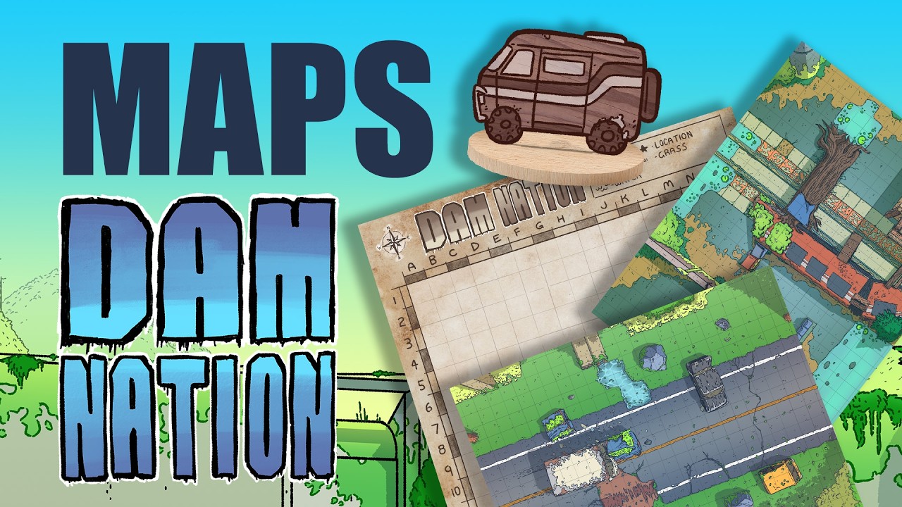MAPS - When Society Collapsed: Dam Nation TTRPG