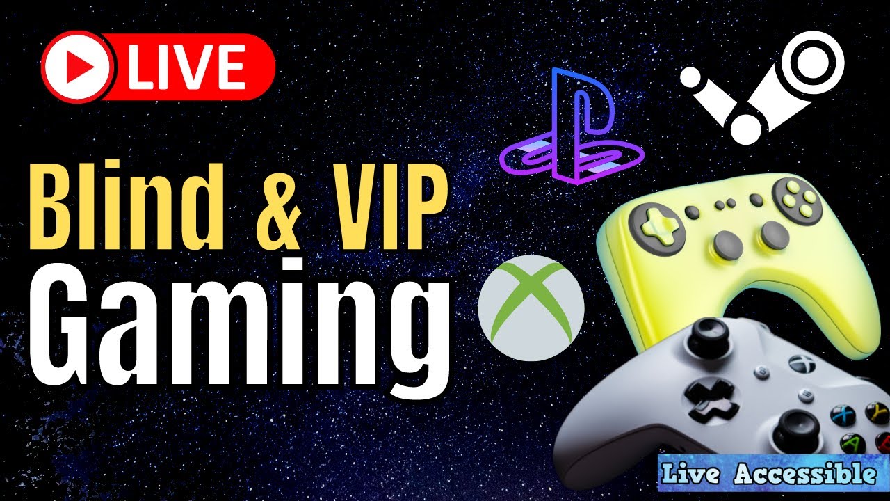 #blind #LowVision #VisuallyImpaired Can you game if you're blind or visually impaired? LIVESTREAM!