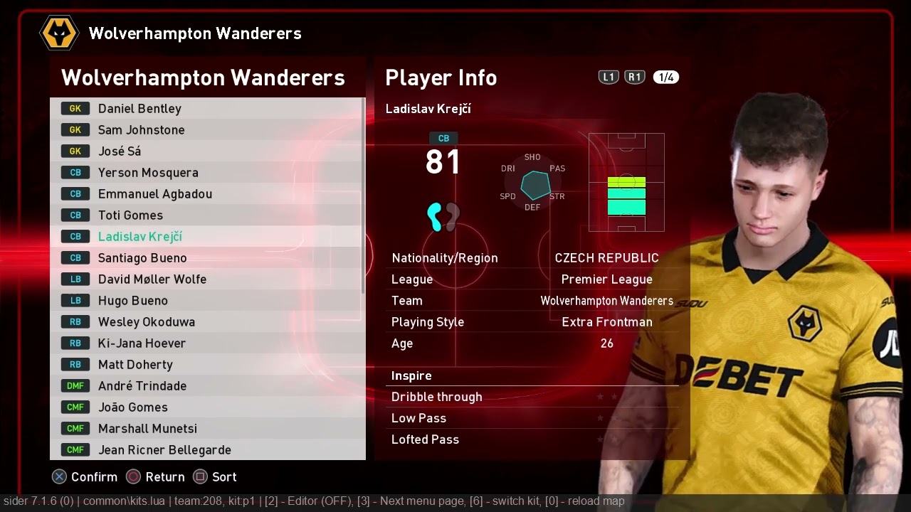 Wolverhampton Wanderers F.C 2025/2026 Facepack PES 2021-SPFL2026