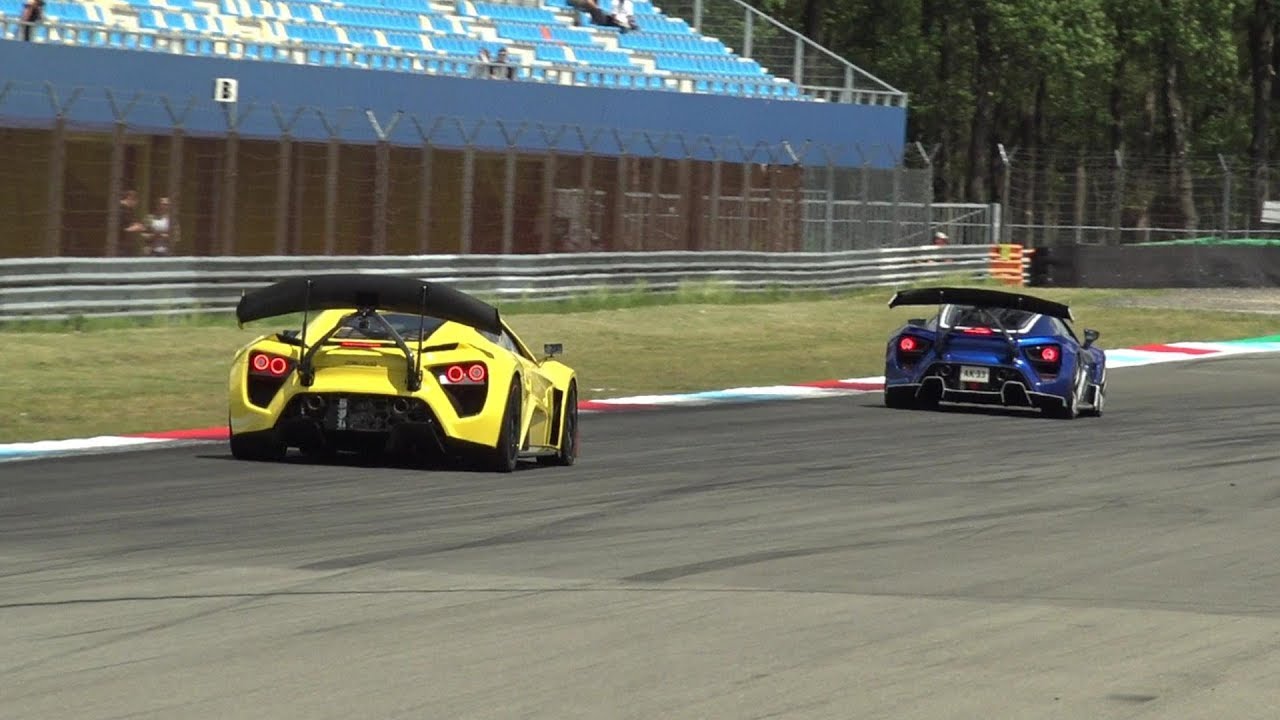 1200HP Zenvo TSR-S FLATOUT + Active Rear Wing! BRUTAL SOUND! + Flames