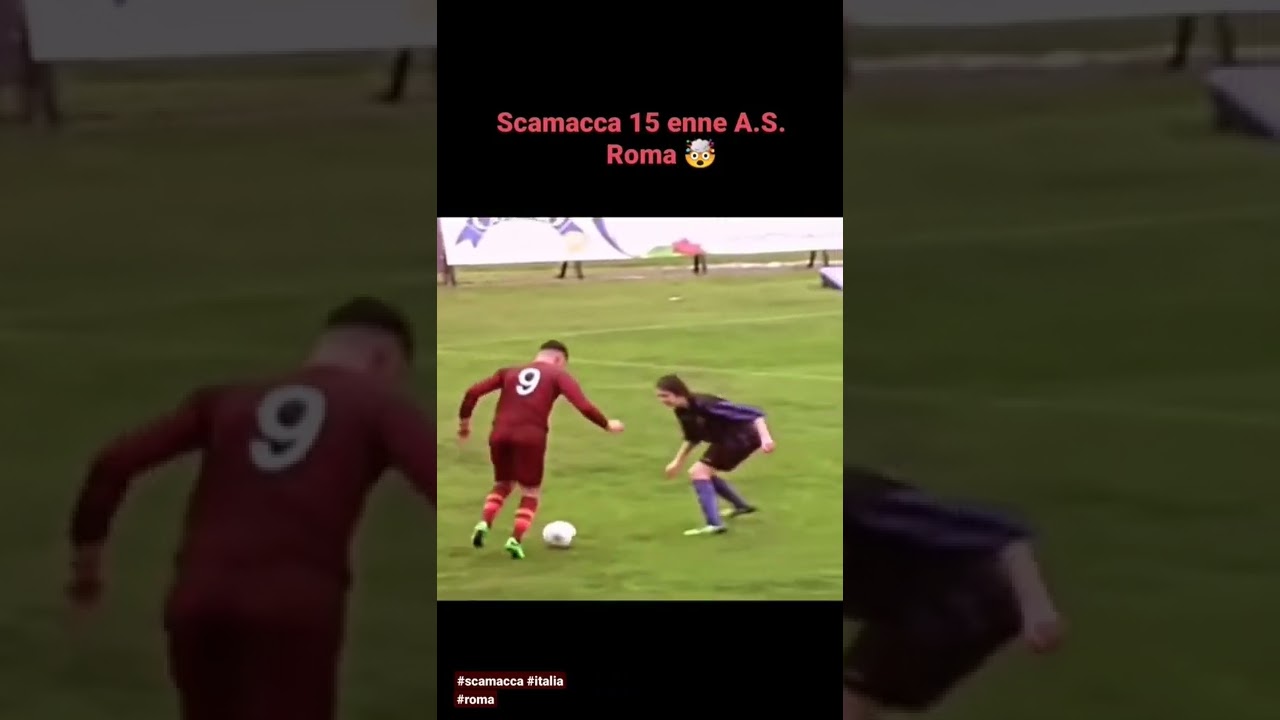 Scamacca incantava gi&agrave; a 15 anni,che bestia!               #italia #scamacca #roma #skills #cr7 #gol