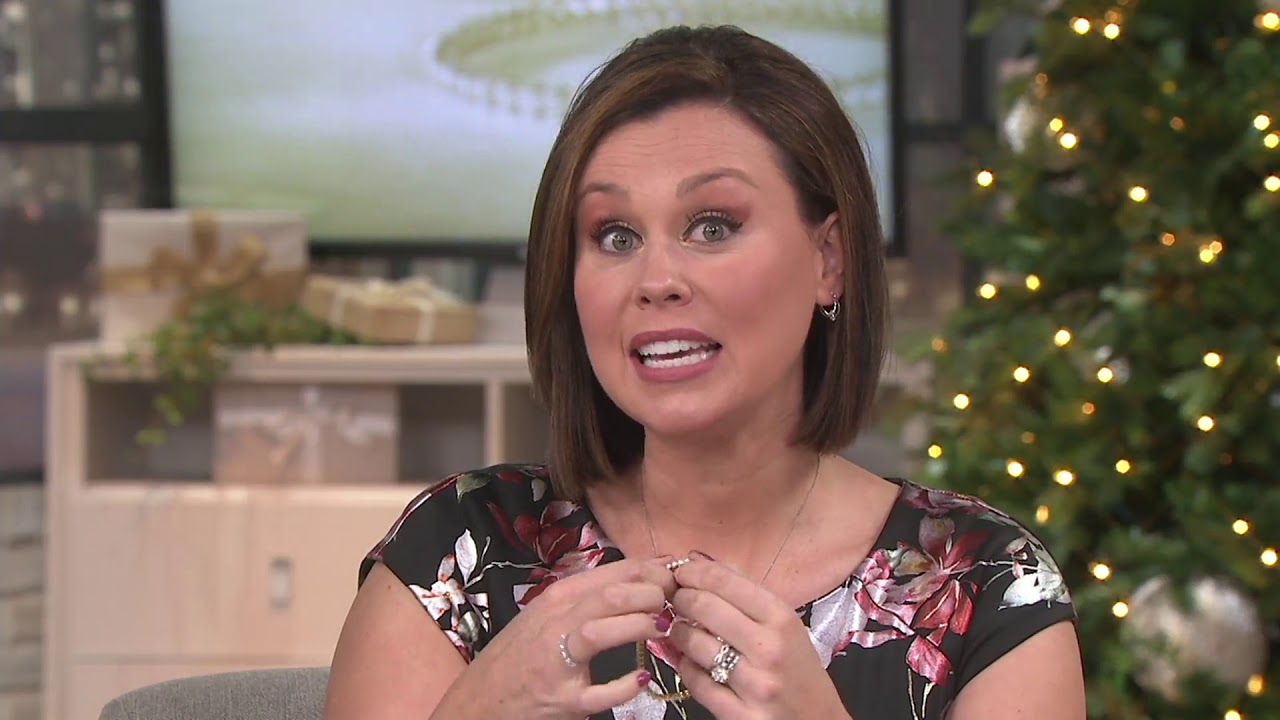 Diamonique Stretch Tennis Bracelet, Sterling or 14K Gold Clad on QVC