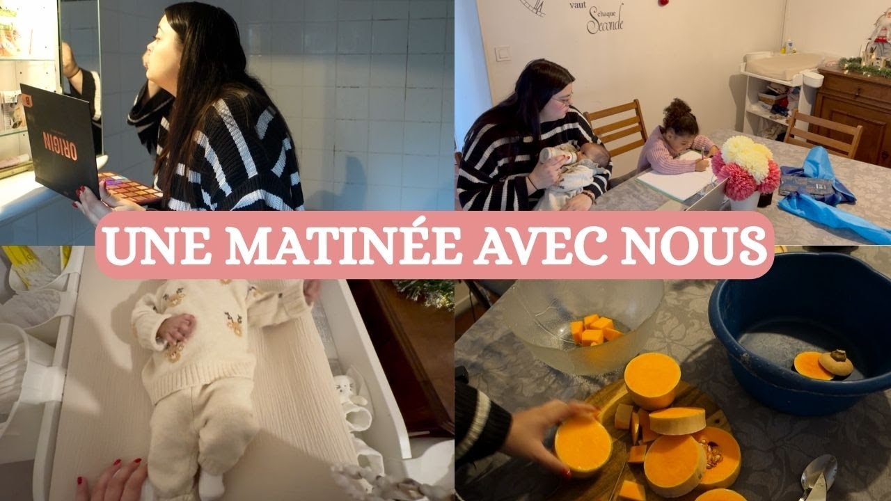 MINI MORNING ROUTINE AVEC MES DEUX FILLES ✨ (2 mois et 3 ans)