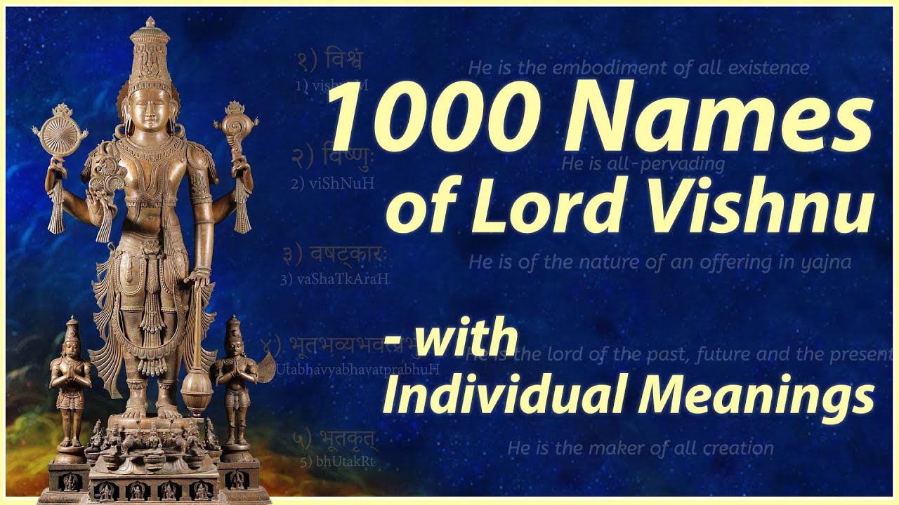 #VishnuSahasranamam - Clear, Slow Chant of Individual Names with Meanings
